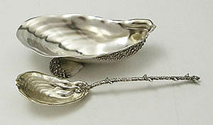 Gorham salted almond dish and spoon sterling silver